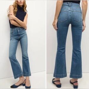 Veronica Beard Medium Wash Carson Ankle Flare High Rise - Size 26/4